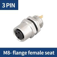 5ชิ้นหน้าแปลน M8เซ็นเซอร์กันน้ำตัวผู้และปลั๊กตัวเมีย Couplings3เกลียว4 5 6 8พินชนิด A ตัวเชื่อม