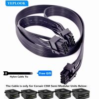 PCIe สาย PSU 8Pin เป็น8Pin คู่6 + 2Pin GPU 60 + 20ซม. สำหรับ Corsair CSM ซีรีย์กึ่งโมดูลาร์ CS450M CS550M CS650M CS750M 18AWG CS850M