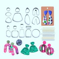 Set of 18 Clay Cutters for Polymer Clay Jewelry with Earring Cards, Earring Hooks for Polymer Clay Jewelry Making