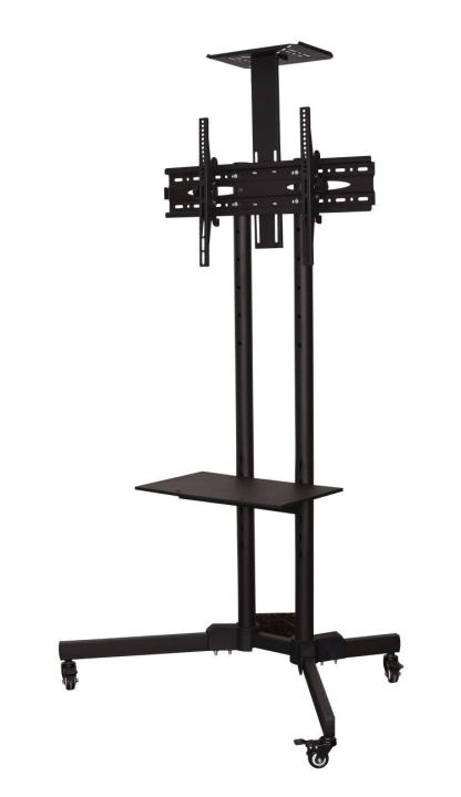 tv-stand-ขาตั้งทีวี-ขนาด-32-65-สูง-200-cm-โชว์สินค้า-ขาตั้งทีวีเคลื่อนที่ได้-ปรับ-ก้ม-เงยได้-แบบมี-2-ถาด-ด้านหน้า-ปรับก้มเงยได้-ปรับก้มเง