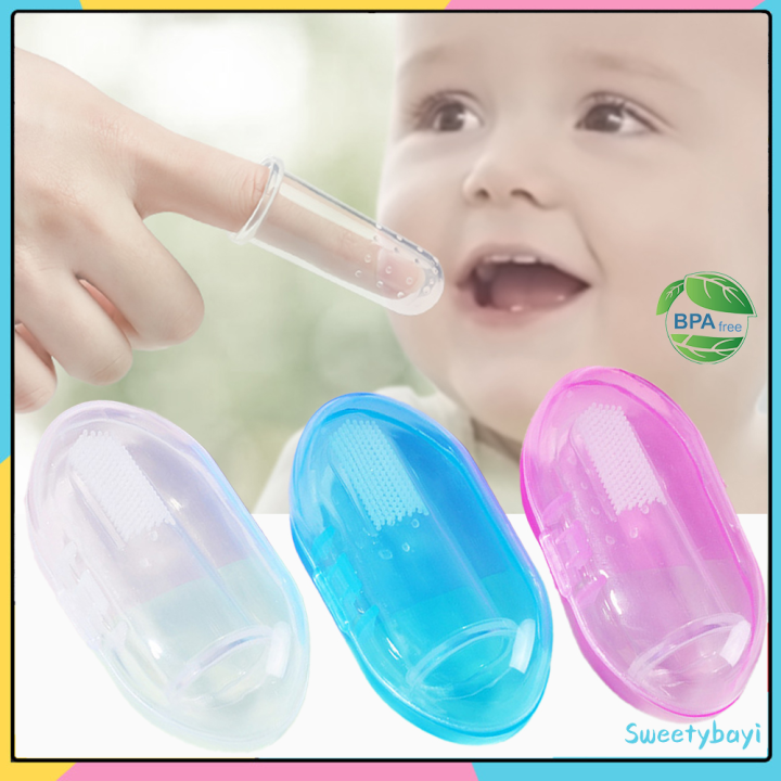 SWEETY Baby Silicone Finger Toothbrush kids soft toothbrush doesn't