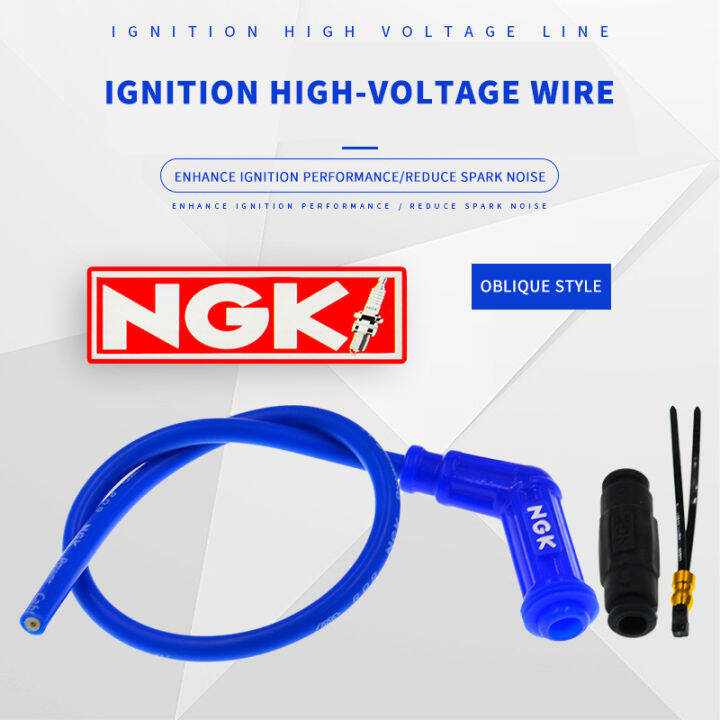 Original Japanese NGK booster line high voltage pack spark plug hat off