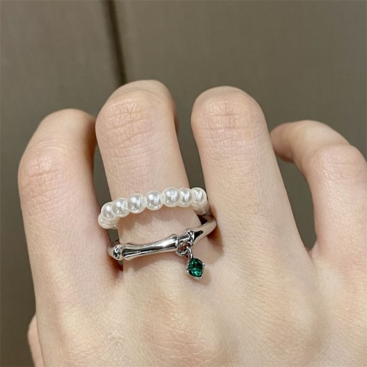 yedue-เครื่องประดับแหวนทรงเรขาคณิตแหวนใส่นิ้วผู้หญิง-แหวนลูกปัดหยกแหวนสไตล์จีนแหวนปรับขนาดได้สำหรับผู้หญิงแหวนหยก