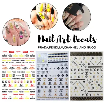 lv nail art stickers luxury nail decals