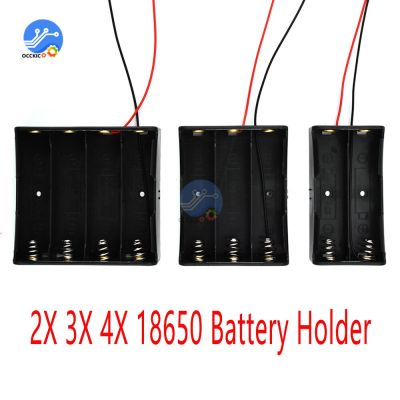 18650 Power Bank Cases 2X 3X 4X 18650 Battery Holder Storage Box Case 2 3 4 Slot Battery Container With Wire Lead