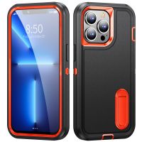 Shockproof Armor Case for iPhone 14 Pro Max 14 Plus 13 Mini 12 11 Pro XR XS 8 7 Plus SE 2022 Kickstand Cover Heavy Duty Case  Screen Protectors