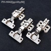 4pcs Stainless Steel Hinge Furniture Hardware Soft Close for Cabinets and Cupboard Furniture Fittings Damper Buffer Hinges