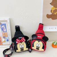 Mickey Mouse Chest Bags Disney Cartoon Figure Minnie Mouse Shoulder Bags for Boys Girls Casual Coin Purse Women Crossbody Bags