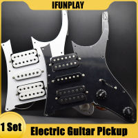 HSH Prewired กีตาร์ไฟฟ้า Pickguard Pickup พร้อม Double Colis Humbucker Pickups สีดำสีขาว