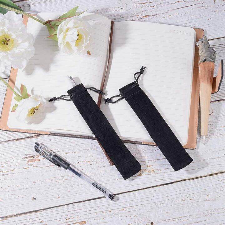 600-pcs-black-velvet-pen-pouch-sleeve-holder-single-pen-bag-case-pencil-bag