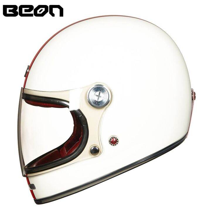 แบรนด์ BEON สกู๊ตเตอร์หมวกกันน็อคเปิดใบหน้าวินเทจ3/4 Moto Casco GFRP ...