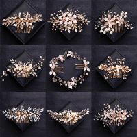 Gold Color Hair Comb Headband Bride Bridal Wedding Accessories Jewelry