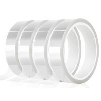 [HOY] 4 Rolls 20Mm X33M(108Ft) Clear Heat Tape For Htv Electrical Tape Transparent High Temperature Sublimation Heat Resistant