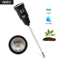 20212 in 1 Soil Moisture PH Meter 3-8ph Humidity Analyzer Acidity Tester Metal Long Probe Detector for Plants Garden Measure Tool