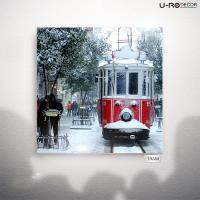 U-RO DECOR รุ่น TRAM รถราง ภาพพิมพ์ ขนาด 70 x 70 ซม.