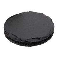 Slate Stone Coasters Food Tray Serving Board Slate Platter Drink Coaster Natural Stone Plates 4 In Diameter For Home Decor Drink Bar everyday