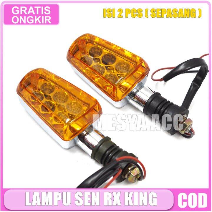 Mesya Acc Aksesoris Motor Pasang Lampu Sen Sein Standar Rx King Rxk Dan Scorpio Bahan Mika