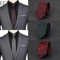 Factory Sale 6cm Mens Skinny Ties Black Green Polyester Silk Plaids Stripes Dots Jacquard Narrow Necktie Neck Tie Party B081 116