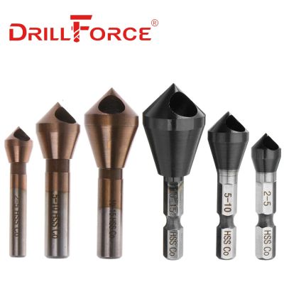 [2023ใหม่] เครื่องมือ Drillforce ดอกสว่านเจาะอ่างเคาน์เตอร์ HSSCO M35โคบอลต์ Deburring 90องศาการลบมุมลบมุมชนิดหลุมตัด (2-5-10 10 10-15)