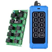 ♘☎ Universal DC 12V 10 channel relay RF Wireless Remote lighting Control switch system learning code light/lamp/led band