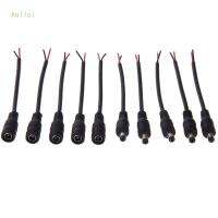 AOLLEI 5 Pairs ทนทาน 12V ความยาว 15 ซม. สายเคเบิลตัวผู้/ตัวเมีย อะแดปเตอร์ 5.5 X 2.1mm ขั้วต่อ DC LED