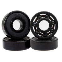 16x High-Speed 608RS Hybrid Black Ceramic Bearings Skateboard Bearings Ceramic Plastic Arc 608 Bearings