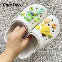 【 CuteDeco】Cute Pudding Dog (12 Types) Dinosaur / Big Eye Frog / Pudding Dog Charm Button Deco/ Cute Jibbitz Croc Shoes Diy / Charm Resin Material For DIY