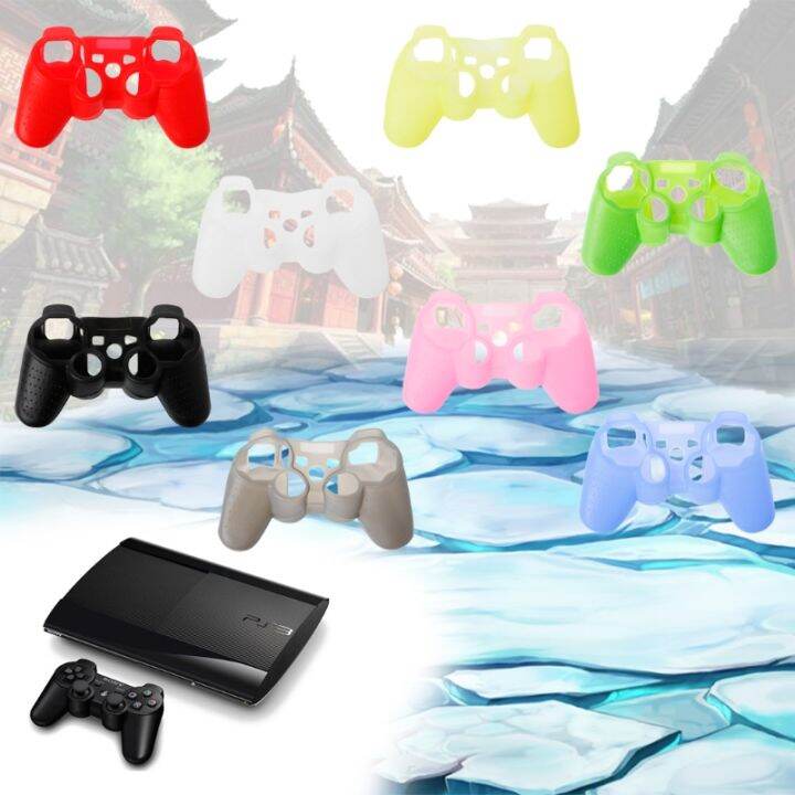 เคสป้องกันซิลิโคนแบบนิ่มสำหรับ-ps3เกมแพดสำหรับเคสคอนโซลเครื่องควบคุมเกมฝาครอบจอยสติ๊กสำหรับเชลล์สกี