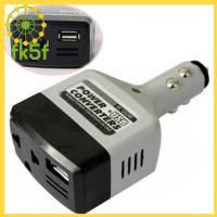 อะแดปเตอร์ชาร์จในรถยนต์ USB ไฟฟ้าอัตโนมัติ DC 12V ถึง220V เครื่องแปลงไฟรถยนต์ FK5F