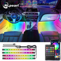 NLpearl APP Car Interior Ambient Light Neon LED Strip Foot Light with USB Wireless Remote Music Auto Atmosphere Decorative Lamp