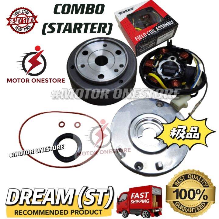 EX5 DREAM WAVE 100 COIL SET WITH COIL PLATE KICK / STARTER FUEL