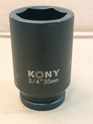 KONY ลูกบล็อกลม​  ลูกบล็อกยาว 3/4"(6หุน)  เบอร์  35   มม.  รุ่นงานหนัก (IMPACT SOCKET)