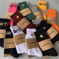 ของแท้สไตล์ใหม่บรรจุภัณฑ์ดั้งเดิมการค้า Carhartt Carhartt ปักสีบริสุทธิ์หนาของการด้านล่างของห่วงการเคลื่อนไหวน้ำขึ้นน้ำลงสูงสำหรับผู้ชายและผู้หญิง