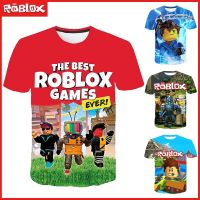 Hot Roblox Virtual World เกม Kidsadult คู่การพิมพ์ดิจิตอลแขนสั้นการ์ตูนใหม่แฟชั่น Casual 3D เสื้อยืดวันหยุดของขวัญ