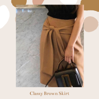 Wanasme Classy Brown Skirt   (สีนำตาลตามรูปปก)