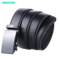 Uloveremn Mens Automatic Buckle Belt Slip Buckle Business Casual Leather Waist Belt