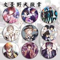 Japanese anime handsome boy print brooch Bungou stray dogs around Nakahara Nakaya Dazai Osamu Acrylic Badge Fashion Brooches Pins