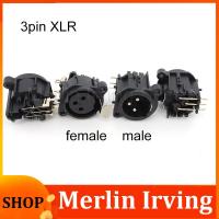 Merlin Irving Shop 3Pin XLR Male Female Audio Panel Mount Chassis Connector 3 Poles XLR power Plug Socket Microphone Speaker Soldering Adapter A1