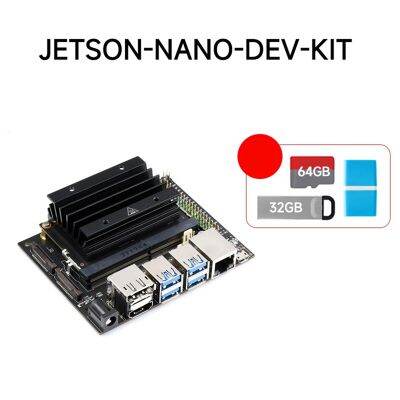 Development Board with Core Board Development Board +Heat Sink+32G USB Drive+64G SD Card+Card Reader for Jetson Nano 4GB Developer Kit(B01)