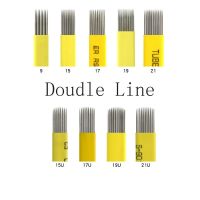 【YF】✸☾卍  20pcs Microblading Shading Needle U shape DOUBLE ROW for Fog Eyebrow