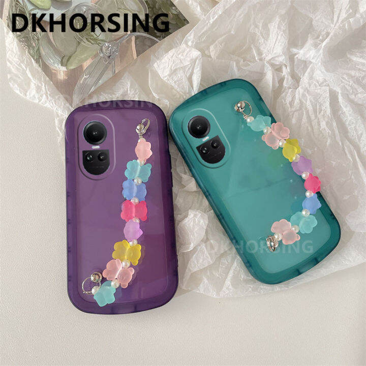 dkhorsing-เคสโทรศัพท์ใหม่สำหรับ-oppo-reno-10-reno-10-pro-reno-10-pro-ปลอกอ่อนป้องกันเลนส์โปร่งใสแฟชั่น-oppo-reno-10-5g-2023ฝาครอบกันกระแทก-oppo-reno-10pro-บวก5g-พร้อมสายรัดข้อมือหมีน่ารัก