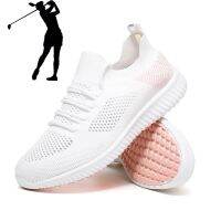 New Summer Womens Hollow-out Breathable Golf Shoes Outdoor Fitness Shoes Beginner Girls Fashion Lightweight Golf Shoes