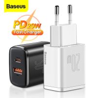 T017 Baseus 20W USB Type C ที่ชาร์จสำหรับไอโฟน14 13 Mi QC 3.0ชาร์จ USB-C ผนัง USBC