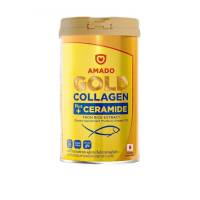 Amado Gold Collagen Plus Ceramide อมาโด้ โกลด์ คอลลาเจน พลัส เซราไมด์  ขนาด 150 กรัม