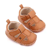 Pu Leather Baby Shoes Summer Breathable Kids Baby Girl Boy Shoes Solid Color Soft Sole Non Slip Infant Toddler First Walkers