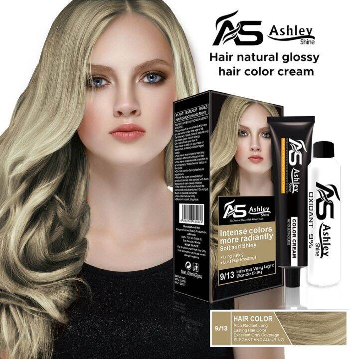 Ashley Shine Bio Natural GLossy Hair Color Set Hair Color Cream And ...