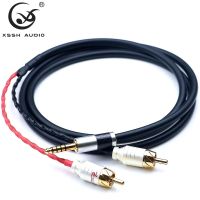 0.5m-5m XSSH Audio YIVO DIY OEM ODM HIFI System OFC Pure Copper Extension Headphone Earphone Wire Cord 4.4mm to Male 2RCA Cable  Cables