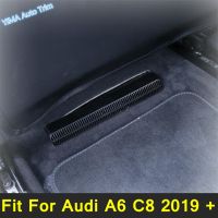 Car Styling Seat Below Under Air Condition AC Outlet Vent Grille Cover Trim Plastic For Audi A6 C8 2019 - 2022 Black Accessories