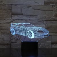 Super Sports Car Nightlight Led 3d Illusion Lampara Multicolor Rgb Children Kids Gift Table Lamp Bedroom Decorative Lamp 1774 Night Lights