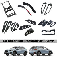 สำหรับ Subaru Impreza XV 2018- 2022คาร์บอนไฟเบอร์ภายในคอนโซลกลางที่เท้าแขนเกียร์กล่องแผงระบายอากาศ O Utlet ปกตัดสติกเกอร์